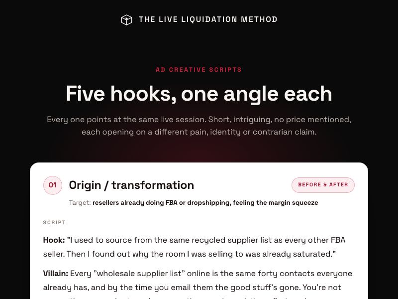 Ad creative scripts preview