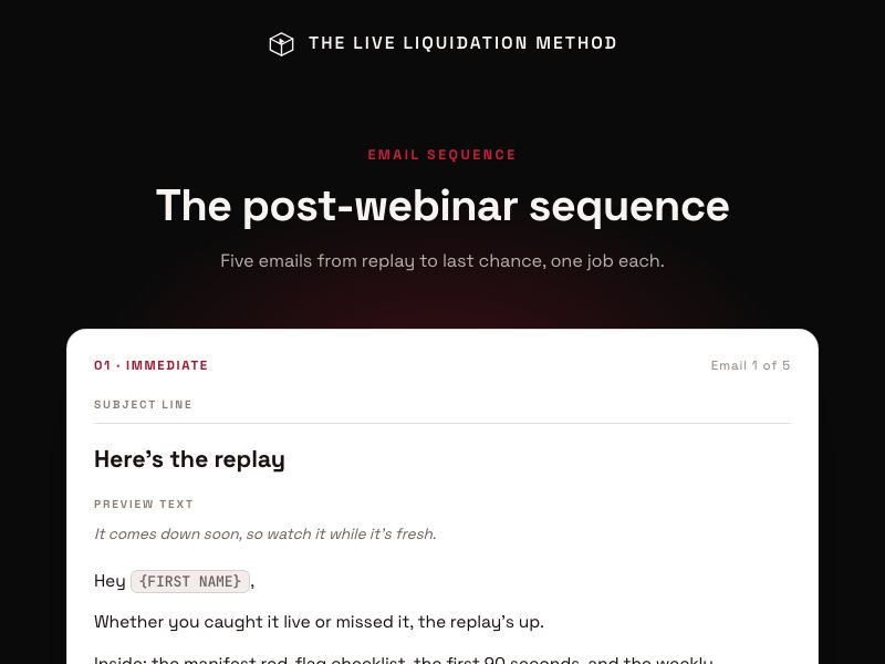 Post-webinar preview