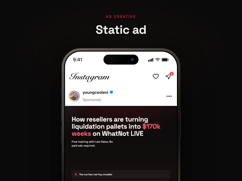 Static ad preview